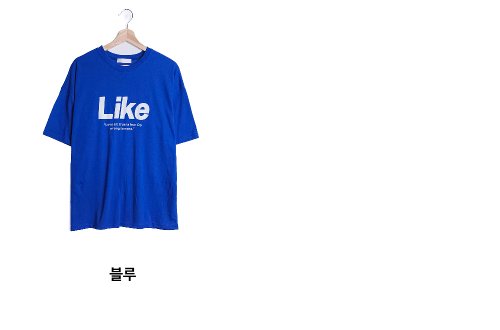 반팔 티셔츠 블루 색상 이미지-S1L64